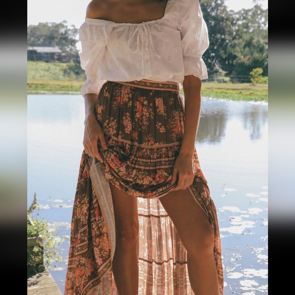 Spell Meadowland Skirt in Brown